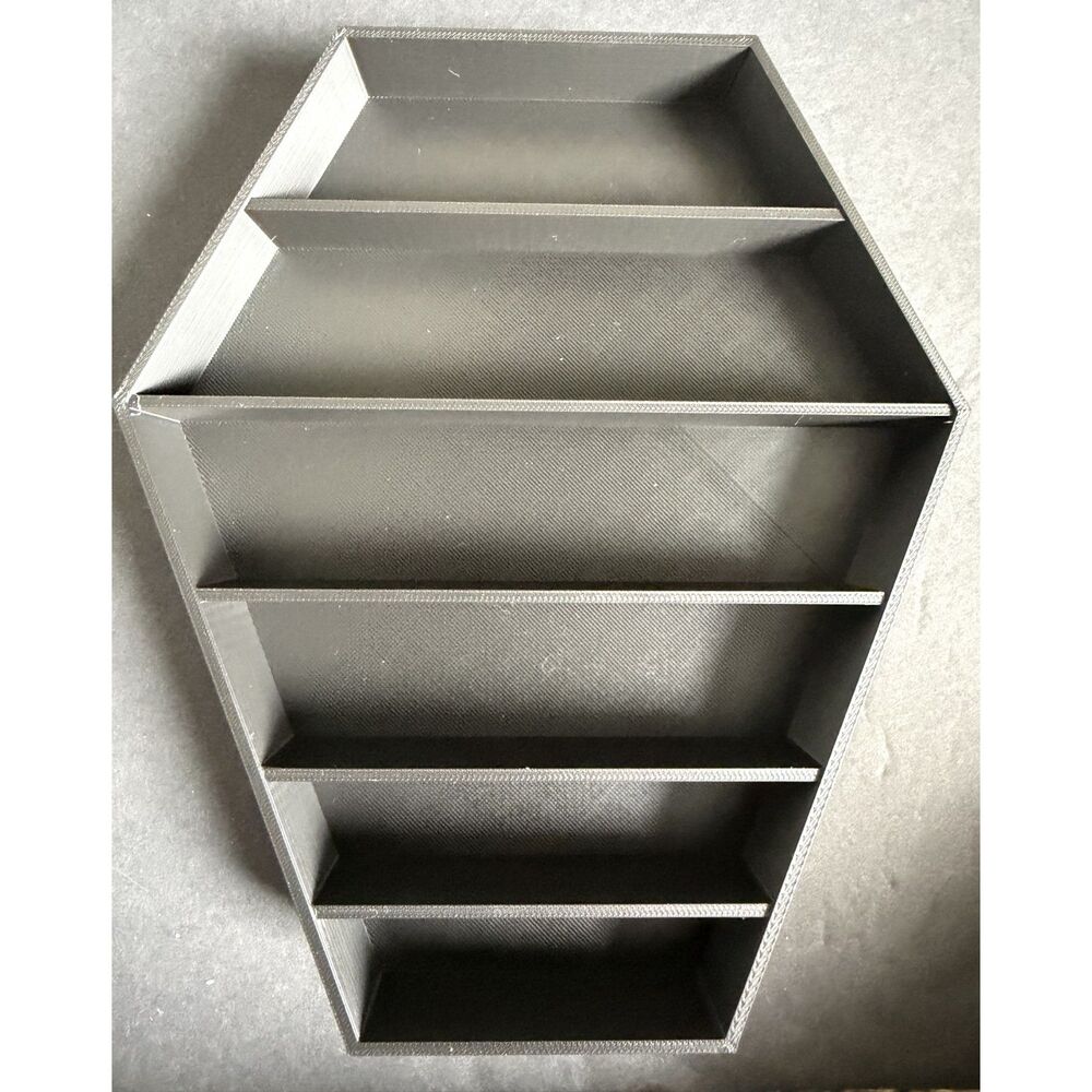 Goth Coffin Shelf for Doorables Wall Display Black Gothic Mini Figure Hanging